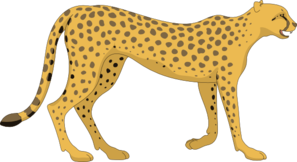 Walking Cheetah Clip Art